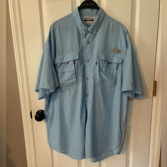 Columbia Bahama Light Blue PFG Short-sleeve Shirt Sz XL - Picture 2 of 7